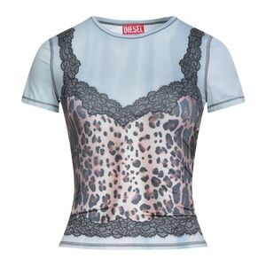 NWT Diesel Animal Print Lace Accent Tee （T Ileni tank top) S/M